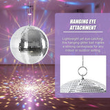 Silver Mirror Disco Ball Hanging DJ Party Decor