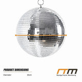 Silver Mirror Disco Ball Hanging DJ Party Decor
