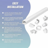 75mm 5.4m Mini Split Line Set Cover Kit PVC for Air Conditioner Installation - Top-Down View