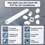 75mm 5.4m Mini Split Line Set Cover Kit PVC for Air Conditioner Installation