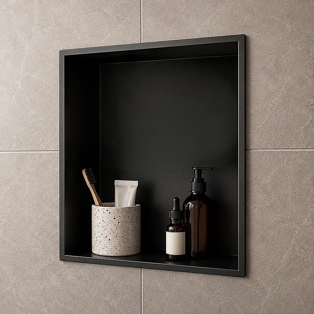 Stainless Steel Shower Niche 32x32cm Shelf Insert Wall Recessed