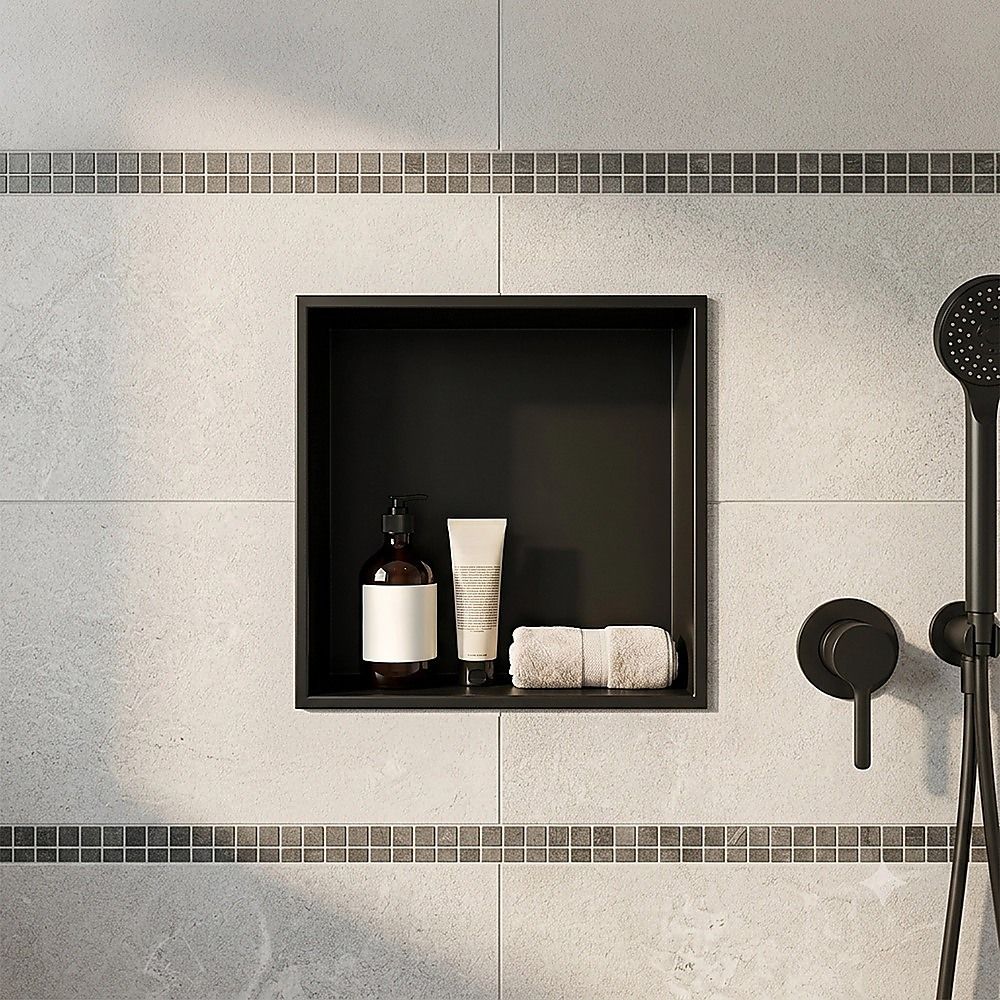 Stainless Steel Shower Niche 32x32cm Shelf Insert Wall Recessed