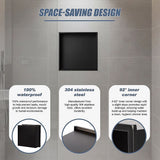 Stainless Steel Shower Niche 32x32cm Shelf Insert Wall Recessed