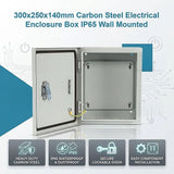300x250x140mm Carbon Steel Electrical Enclosure Box IP65 Wall Mount