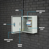 300x250x140mm Carbon Steel Electrical Enclosure Box IP65 Wall Mount