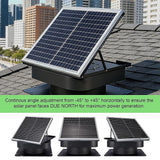 30W Solar Roof Vent Fan Exhaust Attic Ventilation for Home Garage Van