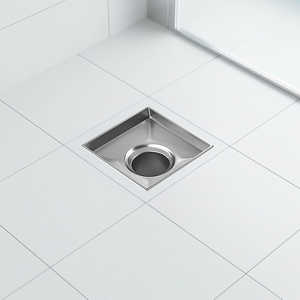 10x10cm Square Shower Drain with Removable Tile Insert Grate – Stainless steel 304SS, CUPC Certified for Modern Bathrooms