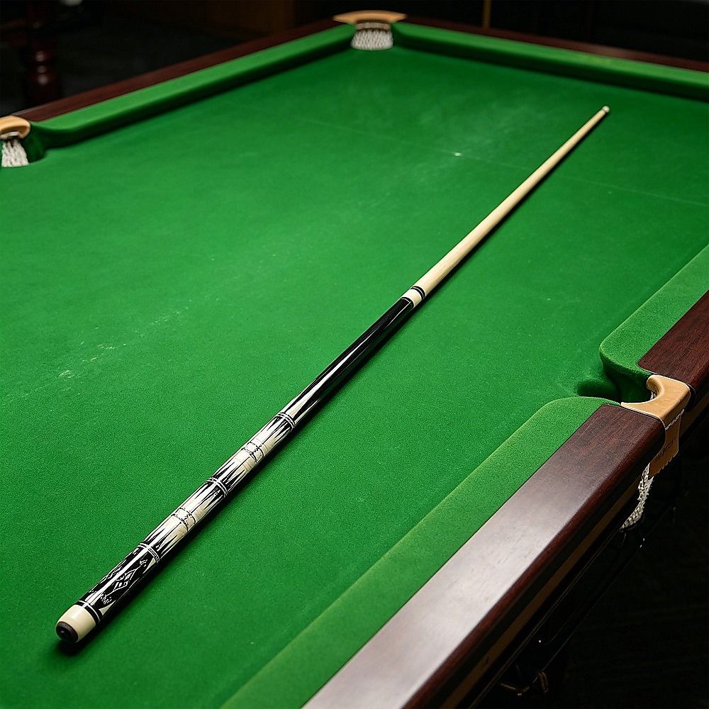57" 2-Piece Maple Wood Billiard Pool Cue Sticks 19oz with Free Carry Bag for Smooth Control and Accuracy