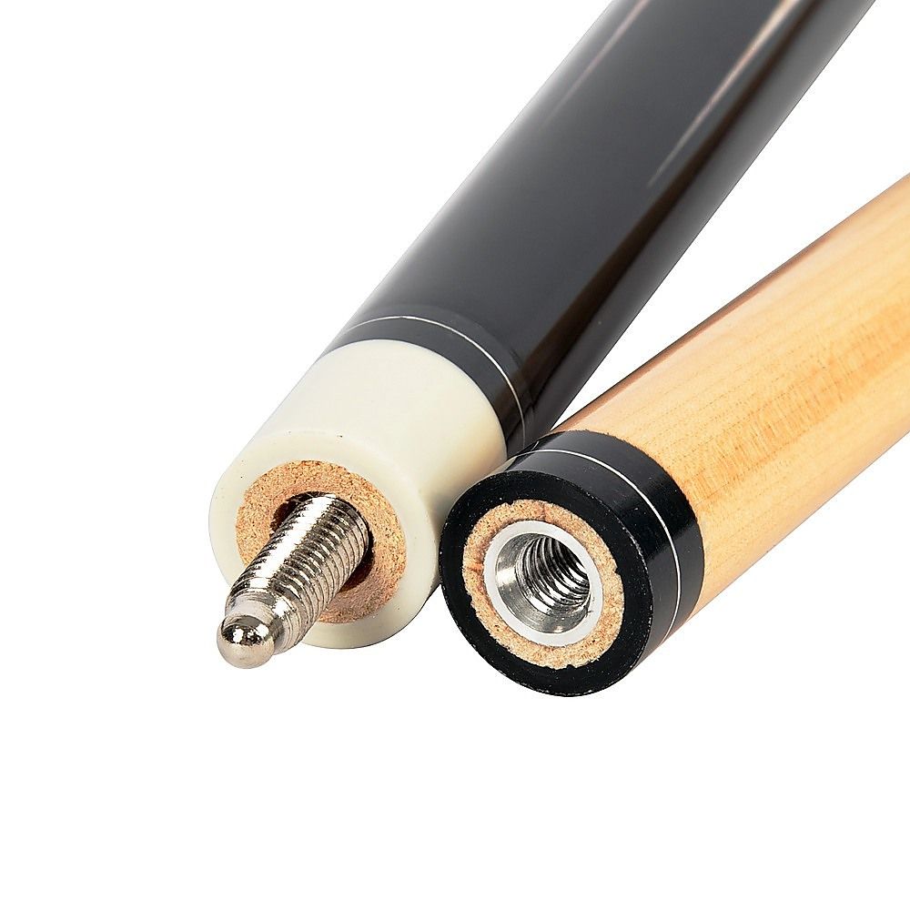 57" 2-Piece Maple Wood Billiard Pool Cue Sticks 19oz with Free Carry Bag for Smooth Control and Accuracy
