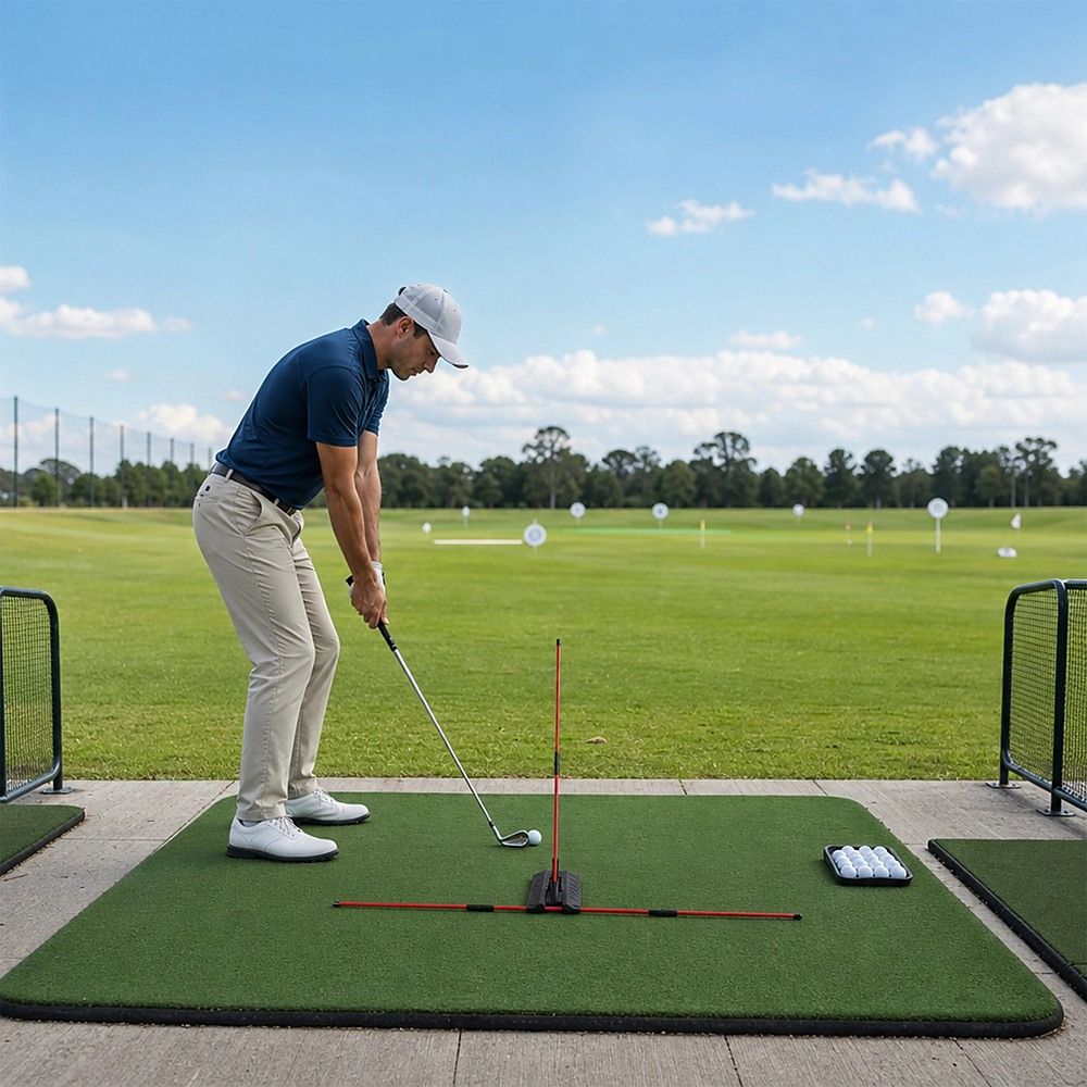 Portable Golf Swing Trainer Multi Functional Training Aid for Swing Practice Tempo and Strength Improvement