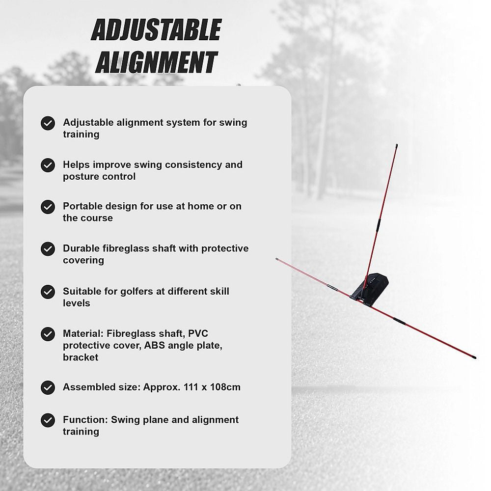 Portable Golf Swing Trainer Multi Functional Training Aid for Swing Practice Tempo and Strength Improvement