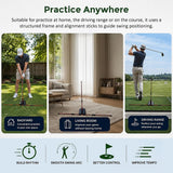 Portable Golf Swing Trainer Multi Functional Training Aid for Swing Practice Tempo and Strength Improvement