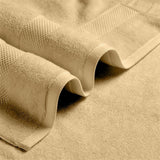 Bath Towels 500 GSM Beige Luxury Cotton Hotel Towel 4 Pack Super Absorbent Soft Drying Comfort - Low Angle