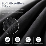 Microfiber Sheet Set 4 Piece Queen Black Deep Pocket Bed Sheets Soft Breathable Easy Care Bedding