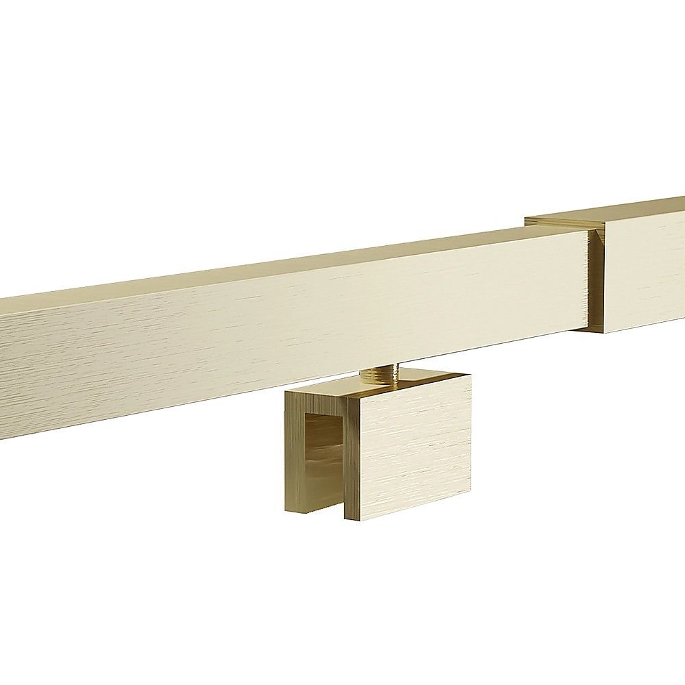 Adjustable Semi Frameless Shower Screen 74-82cm x 98-101cm With Gold Hardware For Modern Bathrooms