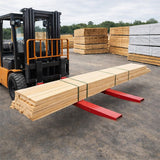 Heavy Duty Pallet Fork Extensions 184cm Carbon Steel Forklift Attachments with Safety Pins for Extended Load Handling - Side View