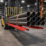 Heavy Duty Pallet Fork Extensions 184cm Carbon Steel Forklift Attachments with Safety Pins for Extended Load Handling
