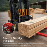 Heavy Duty Pallet Fork Extensions 184cm Carbon Steel Forklift Attachments with Safety Pins for Extended Load Handling