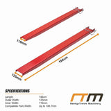 Heavy Duty Pallet Fork Extensions 184cm Carbon Steel Forklift Attachments with Safety Pins for Extended Load Handling