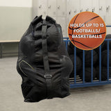 Extra Large Sports Ball Carry Bag Waterproof Football Basketball Volleyball Soccer Rugby NetBall - Side View