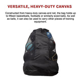 Extra Large Sports Ball Carry Bag Waterproof Football Basketball Volleyball Soccer Rugby NetBall - Close-Up Angle