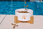 Pet Ceramic Bowl with Wooden Stand