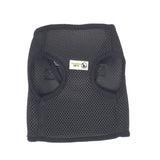 Vest Harness Pet Dog-Cat Step-in Velcro and Buckle Attachments - Moondidley Pets Large Black - Top-Down View