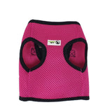 Vest Harness Pet Dog-Cat Step-in Velcro and Buckle Attachments - Moondidley Pets Large Pink - Top-Down View