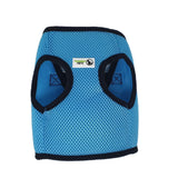 Vest Harness Pet Dog-Cat Step-in Velcro and Buckle Attachments - Moondidley Pets X-Large Light Blue - Top-Down View