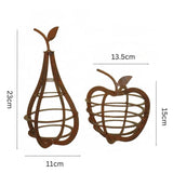 Set 2 Contemporary Apple & Pear 11cm, 23cm - Side View