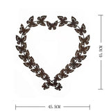 Flutter Of Butterflies As Heart Wall Art 48cm - 45-Degree Angle
