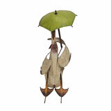 Standing Duck w Umbrella + Pot Planter 46cm - Top-Down View