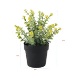Potted Artificial Plant w Wild Flower 20cm - Front View