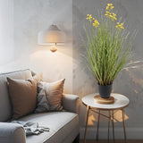 Potted Artificial Grassy Spring Wildflower 85cm - Side View