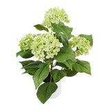 Potted Artificial Green Hydrangea 50cm - 45-Degree Angle