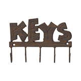 Cast Iron Trendy Wall Hanging Key Hooks 17cm - Front View