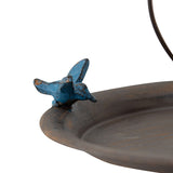 Hanging Birdfeeder w Heart & Colourful Birds 42cm - Front View