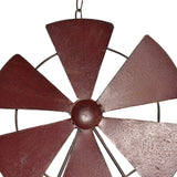 Hanging Welcome Windmill w Bell + Butterflies 88cm - 45-Degree Angle