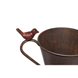 Watering Can Shape Potplanter w Yellow Flower 34cm - Top-Down View