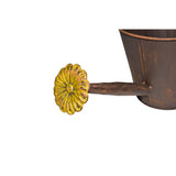 Watering Can Shape Potplanter w Yellow Flower 34cm - 45-Degree Angle