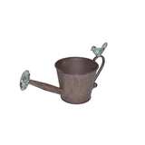 Watering Can Shape Potplanter w Blue Flower 28cm - 45-Degree Angle