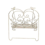 Heart Shape Recipe / Book Stand w Birds 35cm - Top-Down View