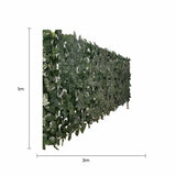 Artificial Ivy Leaf Hedging 3M x 1M Roll (Fake Ivy Roll) - Front View