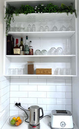 Small Potted Artificial Flowering Boxwood Plant UV Resistant 20cm - Top-Down View