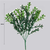 Artificial Flowering Boxwood Stem UV Resistant 30cm - Front View