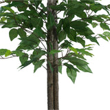 Mixed Green Bushy Artificial Ficus Tree 180cm - 45-Degree Angle