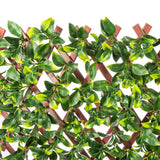 Premium Jasmine Artificial Hedge Extendable Trellis / Screen 2 Meter By 1 Meter UV Resistant (PVC) - 45-Degree Angle