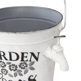 Country Garden Bucket Planter w Decorative Tap 27cm - Side View
