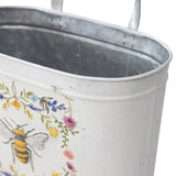 Set 2 Oval Planter Storage Bucket 28cm - Front View