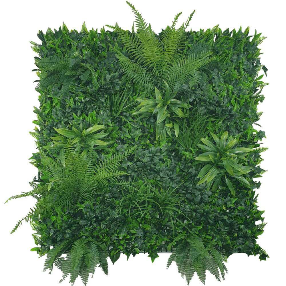 Jungle Fern Vertical Garden / Green Wall UV Resistant 1m X 1m